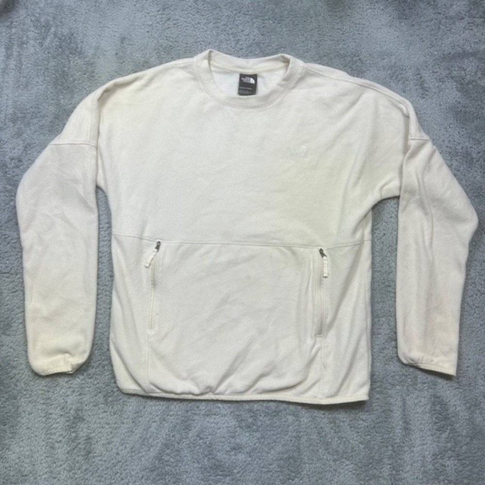 North Face Pullover Womens Small Fleece Crewneck Zip Pockets Outdoor Hiking